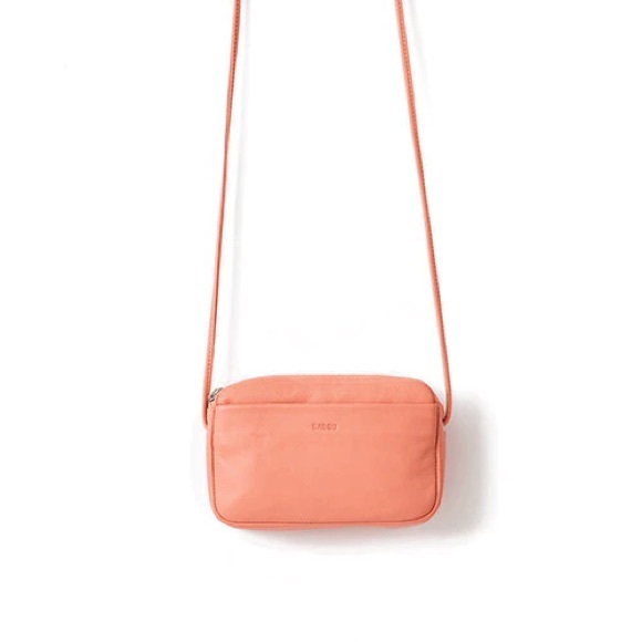BAGGU 'Mini' Melon Leather Crossbody - Picture 1 of 6